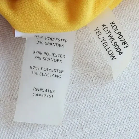 KENSIE Sleeveless Yellow Dress Size 14 - Picture 4 of 11